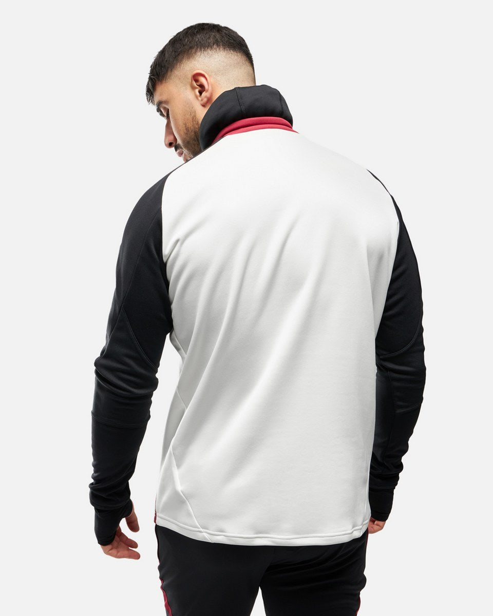 Camiseta con pasamontañas integrado del Manchester United 2024/2025 - Blanco/Negro/Rojo